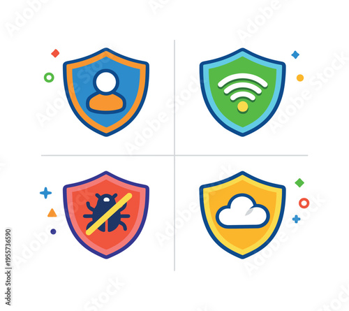 Shield security and digital protection representing modern safety systems that guard personal data and online infrastructure from threats and unauthorized access, a cybersecurity