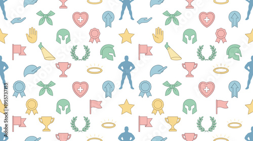 Community hero inspiration and positive strength symbolism with light motivational character concept