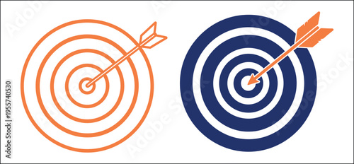 Bullseye targets with arrows
