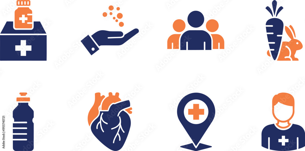 Fototapeta premium Healthcare and medical icons set