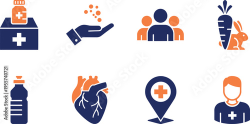 Healthcare and medical icons set