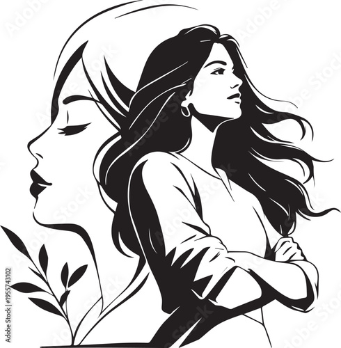 International Womens Day celebration concept with diverse women standing together in unity and empowerment