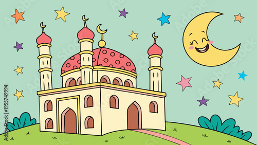 fairy tale castle vector illustration