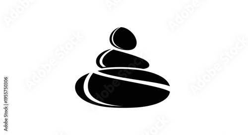 Stacked stones silhouette