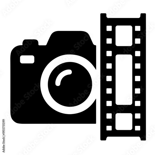 photo camera and film illustration vector