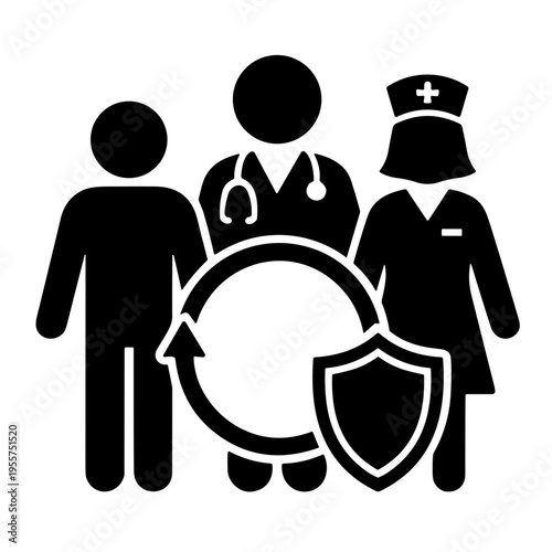 vector illustration of a healthcare team