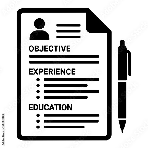 curriculum vitae (CV) illustration vector