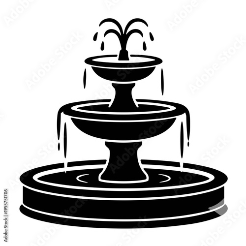 water fountain icon illustration vector