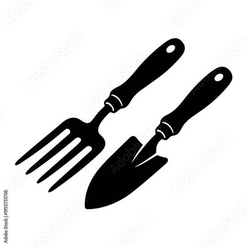 set of gardening tools illustration vector