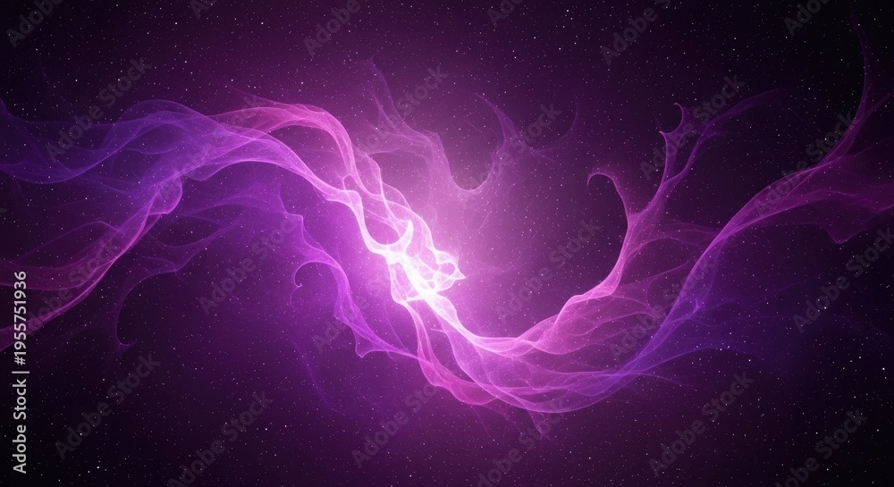 Obraz premium Vibrant purple nebula in deep space with stunning light emission and cosmic dust