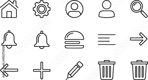 A collection of business and technology icons