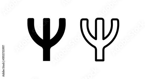 Trident icon: symbol of power and mythology