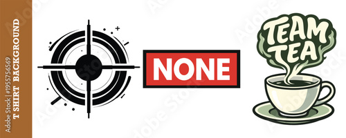 Photography Creative vintage graphic design elements featuring a target crosshair a bold non