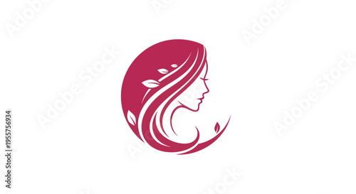 Woman profile silhouette design