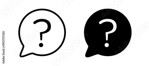 Help icon in black color for website or app.