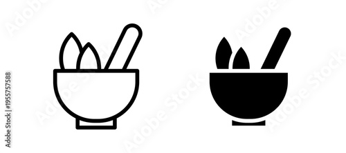 Herbal medicine icon in black color for website or app.