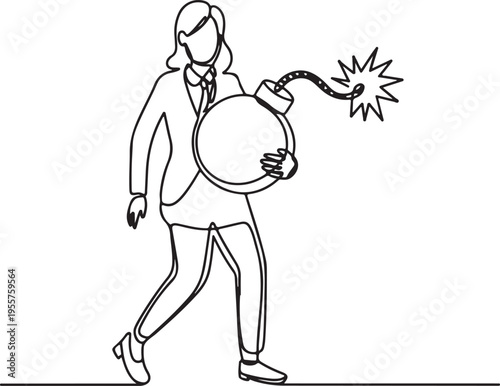 Unstable Business Situation A Determined Professional Navigating High-Risk Corporate Challenges with Imminent Danger