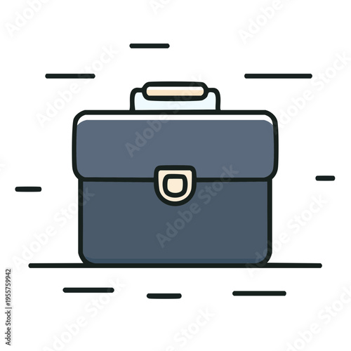 Business Icon Aktentasche minimalistisch