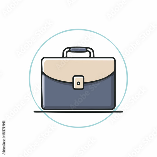 Business Icon Aktentasche minimalistisch