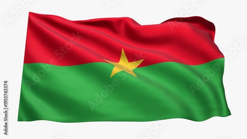 Burkina_Faso_Realistic_Flag_animated_Seamless_Loop