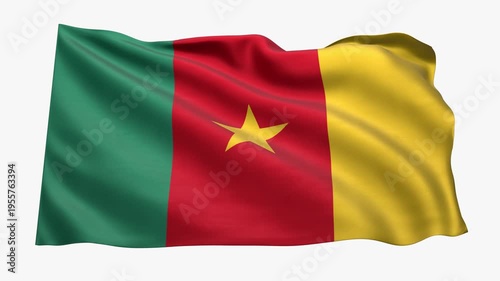 Cameroon_Realistic_Flag_animated_Seamless_Loop