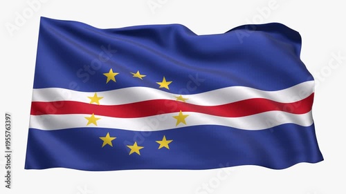 Cape_Verde_Realistic_Flag_animated_Seamless_Loop
