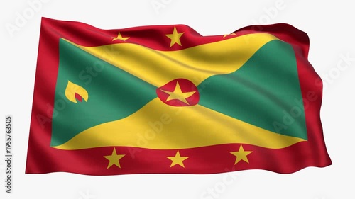 Grenada_Realistic_Flag_animated_Seamless_Loop