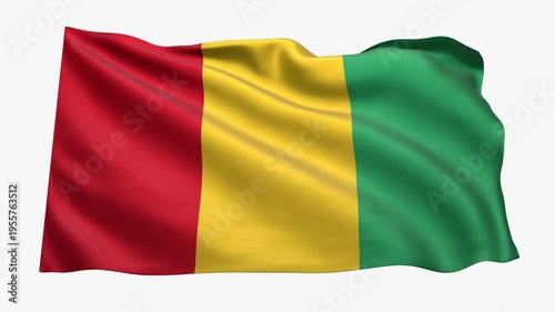 Guinea_Realistic_Flag_animated_Seamless_Loop