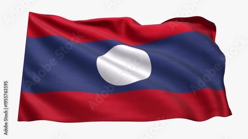Laos_Realistic_Flag_animated_Seamless_Loop