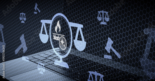 Tableau sur toile Inteligencia artificial en derecho de la energia y gas justicia digital para sum