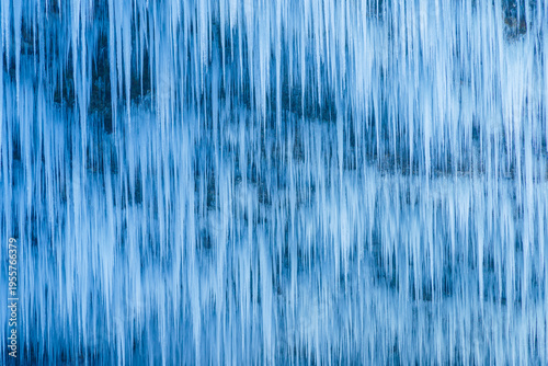 Frozen waterfall ice wall icicles