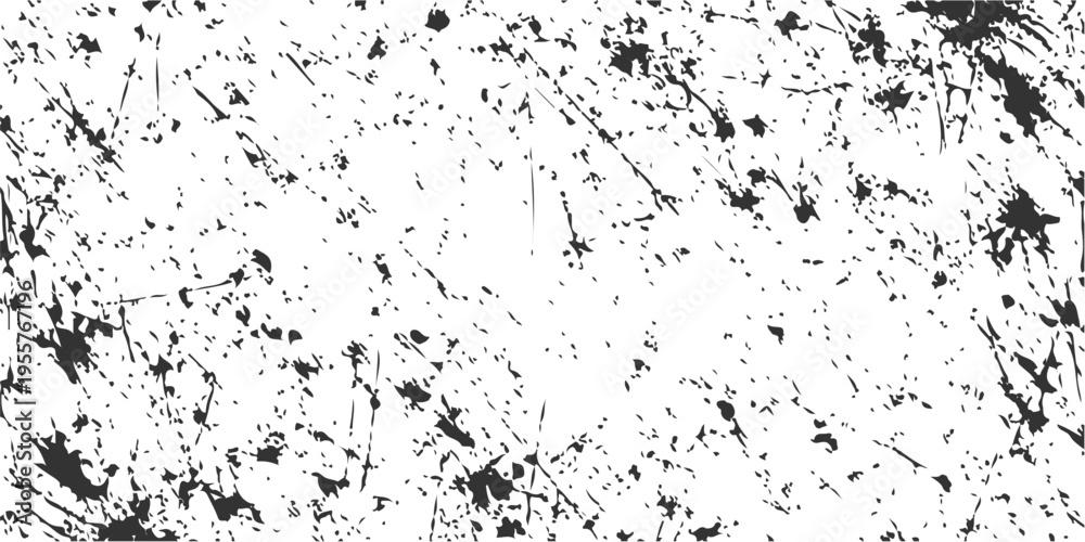 Fototapeta premium An abstract black grunge background vector illustration featuring a dirty ink splatter texture with paint stains and liquid drops on a light art pattern design