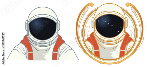 Stunning space voyager seeking stars.