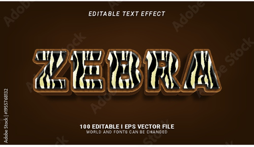 zebra text effect