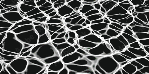 Abstract caustic water light reflection pattern on black background vector illustration for modern creative design projects