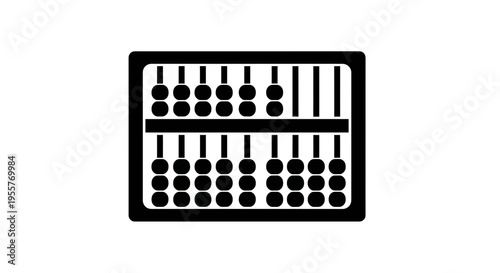 Abacus Counting Tool for Calculation in Black and White
