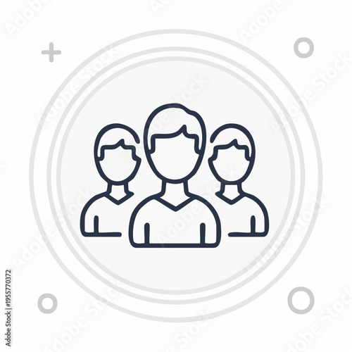 Team Icon im Outline Stil