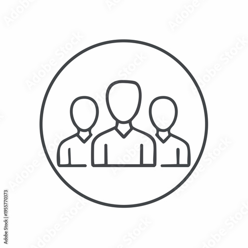 Team Icon im Outline Stil