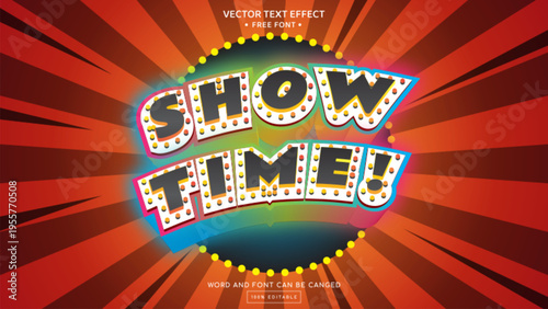 Showtime editable text effect