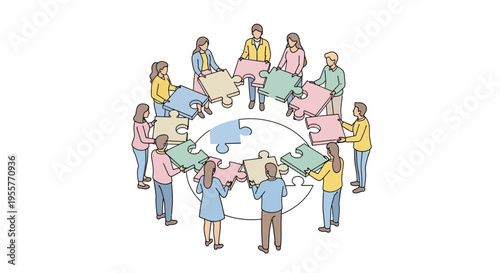 Diverse group of people standing together.