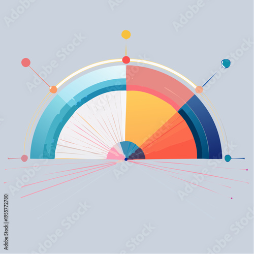 Bauhaus Semicircle Line Composition