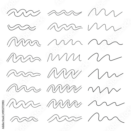 Collection of 30 unique handwritten signature samples for document verification