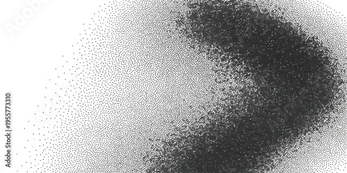 Abstract stipple pattern with gradient dot texture and artistic grainy shading vector illustration background