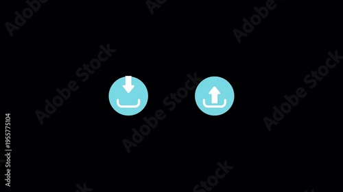 Uplowad and download icon animation