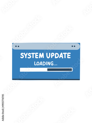 system updating please wait notification on screen