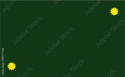 green background with yellow flowers