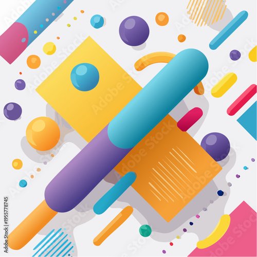 Memphis Style Abstract Pattern