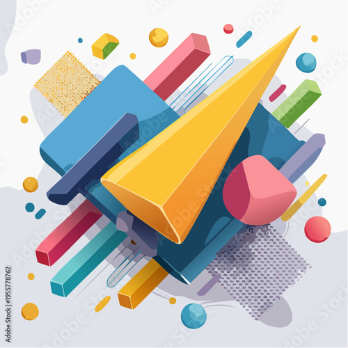 Memphis Style Abstract Pattern