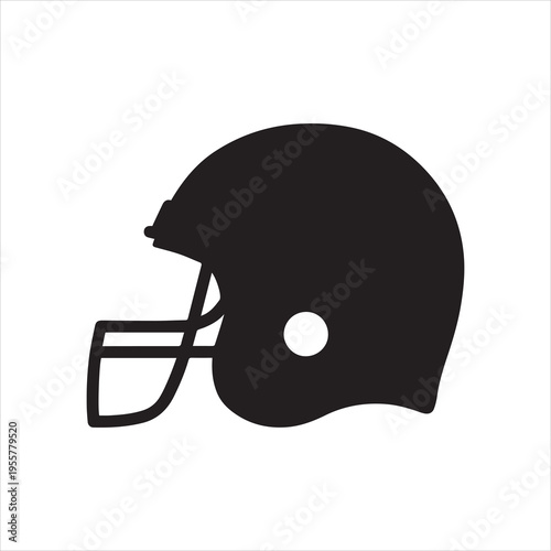 American gridiron football helmet flat icon for apps and sports websites