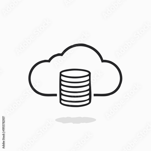 Cloud Icon minimalistisch Outline